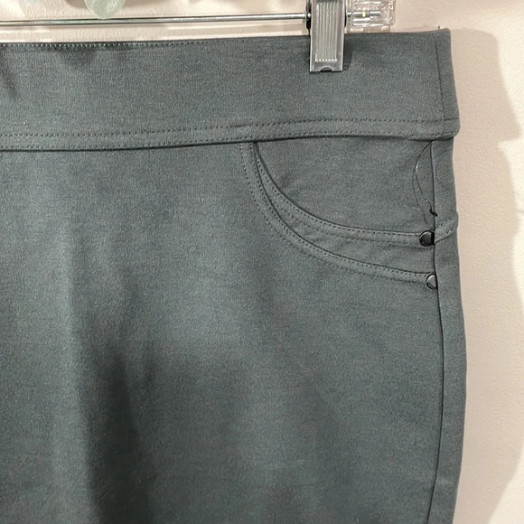 NWOT LIVERPOOL Jeans Company Stretch Ponte Pull On Pencil Skirt Dark Spruce 4 - Picture 3 of 14